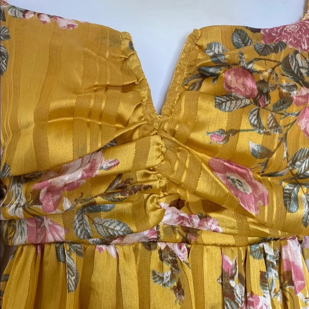 Forever 21 Yellow Tiered Babydoll Dress - Picture 3 of 6